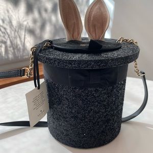 KATE SPADE MAKE MAGIC RABBIT GLITTER HAT BAG